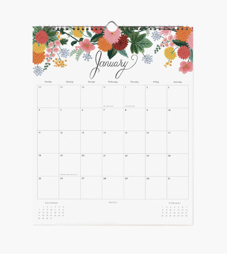 Rifle Paper Co - 2026 Appointment Calendar - Dahlia