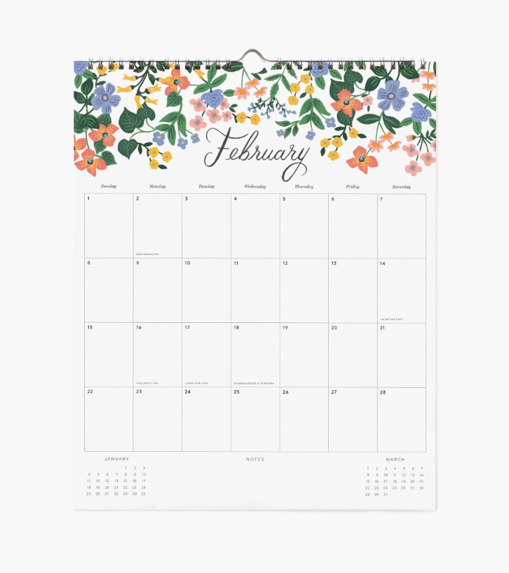 Rifle Paper Co - 2026 Appointment Calendar - Dahlia