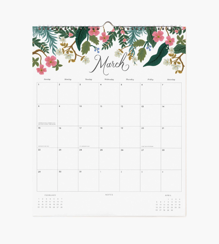 Rifle Paper Co - 2026 Appointment Calendar - Dahlia