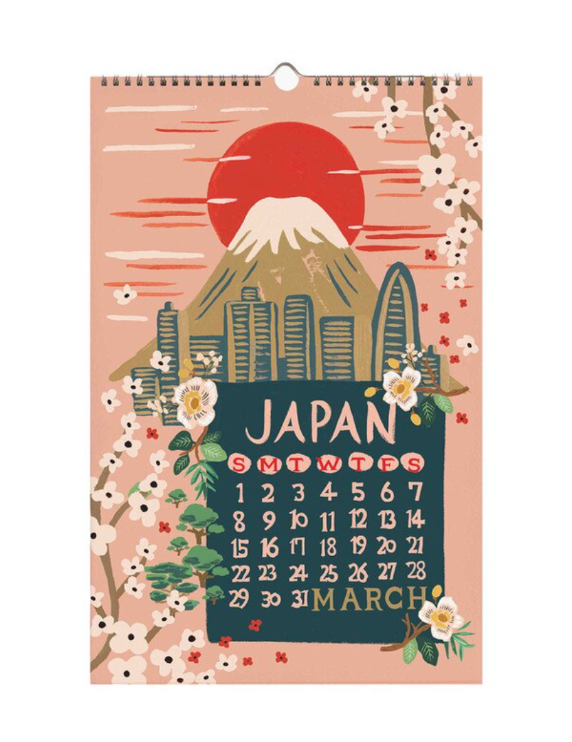 Rifle Paper Co - 2026 Wall Calendar - Travel