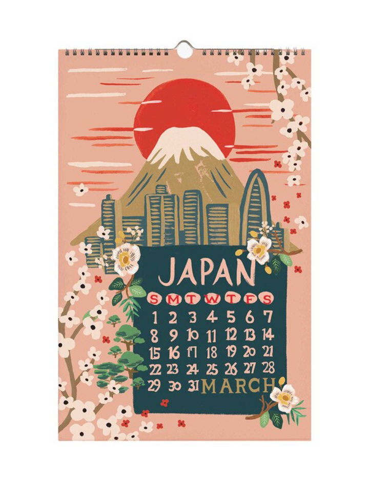 Rifle Paper Co - 2026 Wall Calendar - Travel