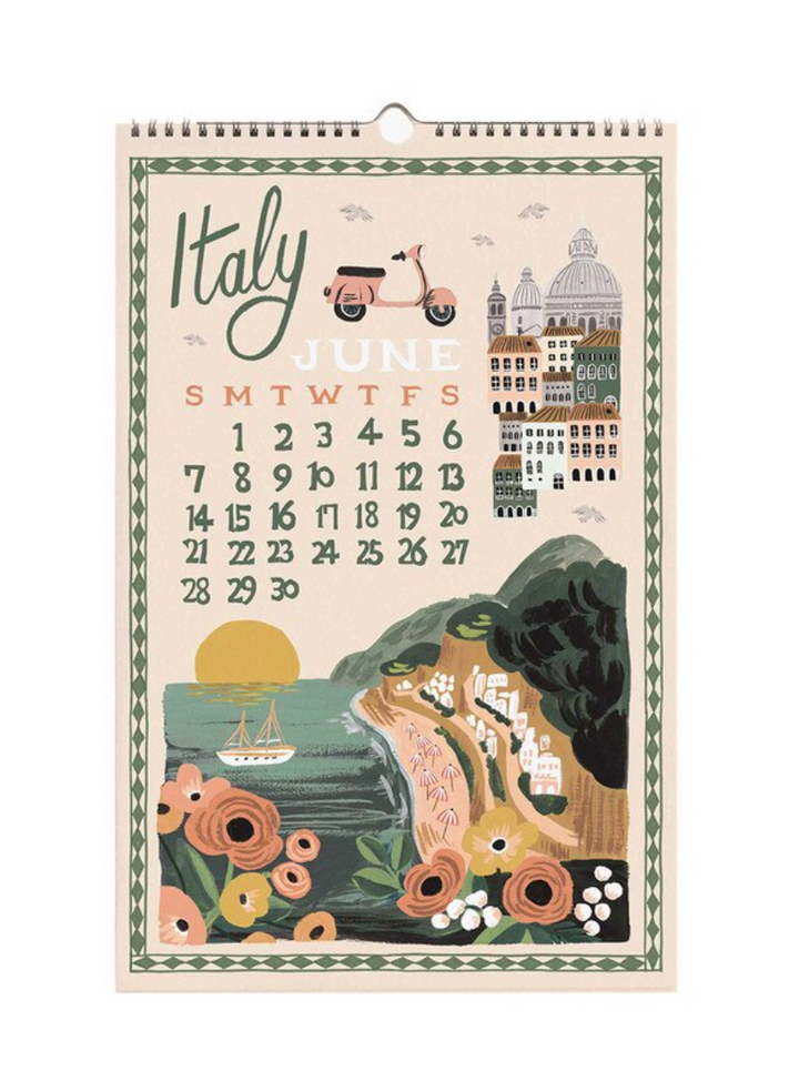 Rifle Paper Co - 2026 Wall Calendar - Travel