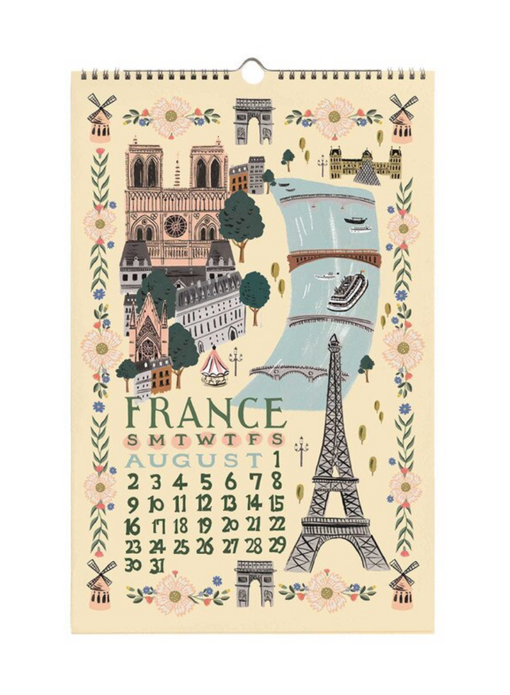 Rifle Paper Co - 2026 Wall Calendar - Travel