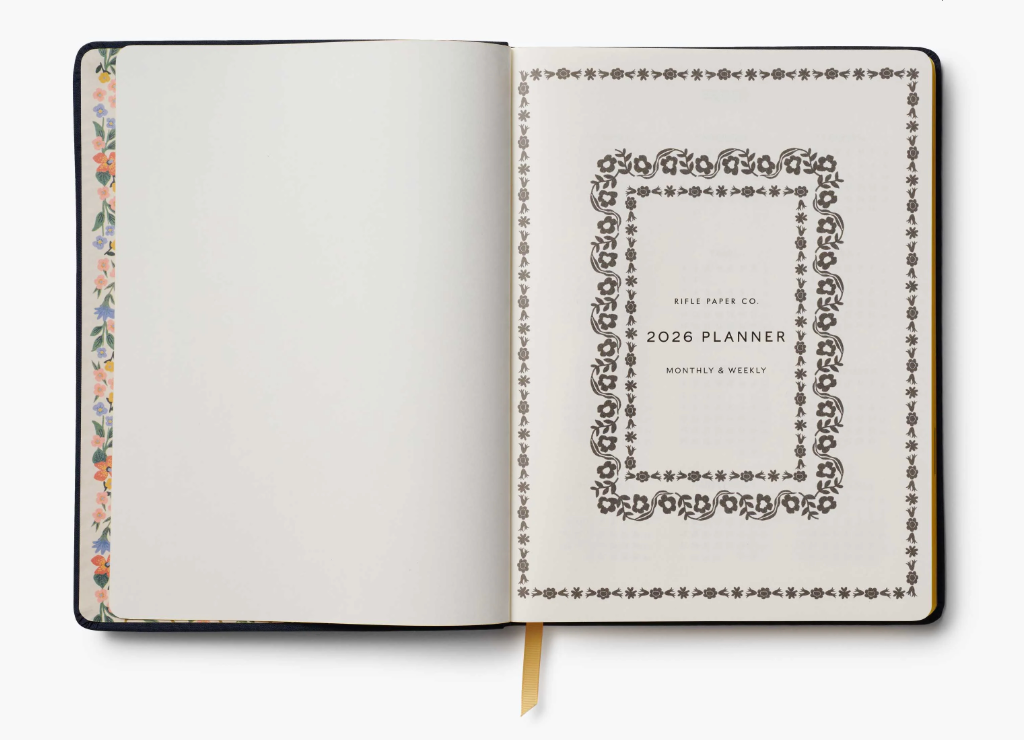 Rifle Paper Co - 2026 Weekly Embroidered Bookbound Planner - Wildwood