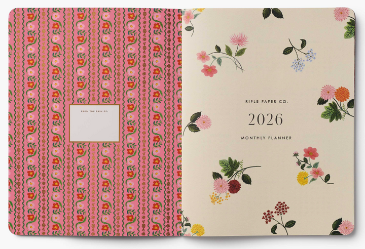 Rifle Paper Co - 2026 Monthly Appointment Notebook - Dahlia