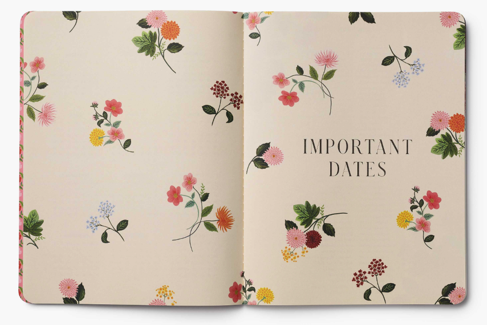 Rifle Paper Co - 2026 Monthly Appointment Notebook - Dahlia