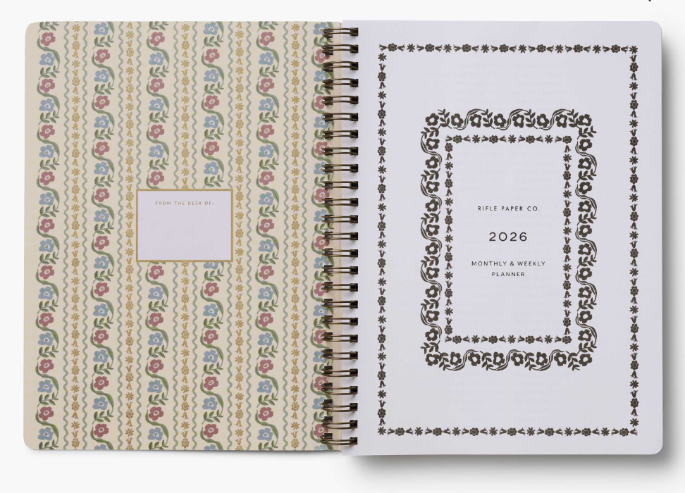 Rifle Paper Co - 2026 Weekly Softcover Spiral Planner - Dahlia