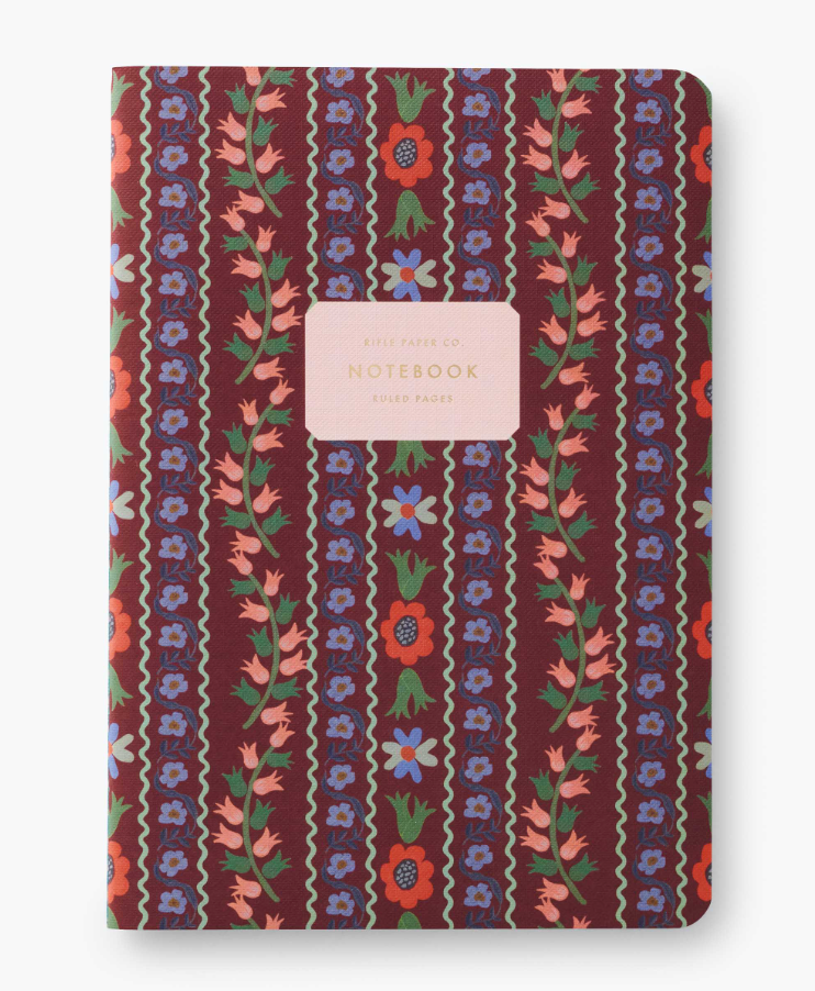 Large Stitched Notebooks - Pack of 3 - Ruled - Posy