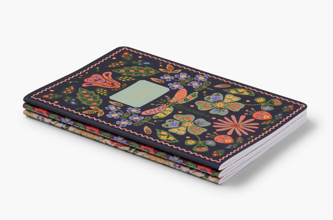 Large Stitched Notebooks - Pack of 3 - Ruled - Posy