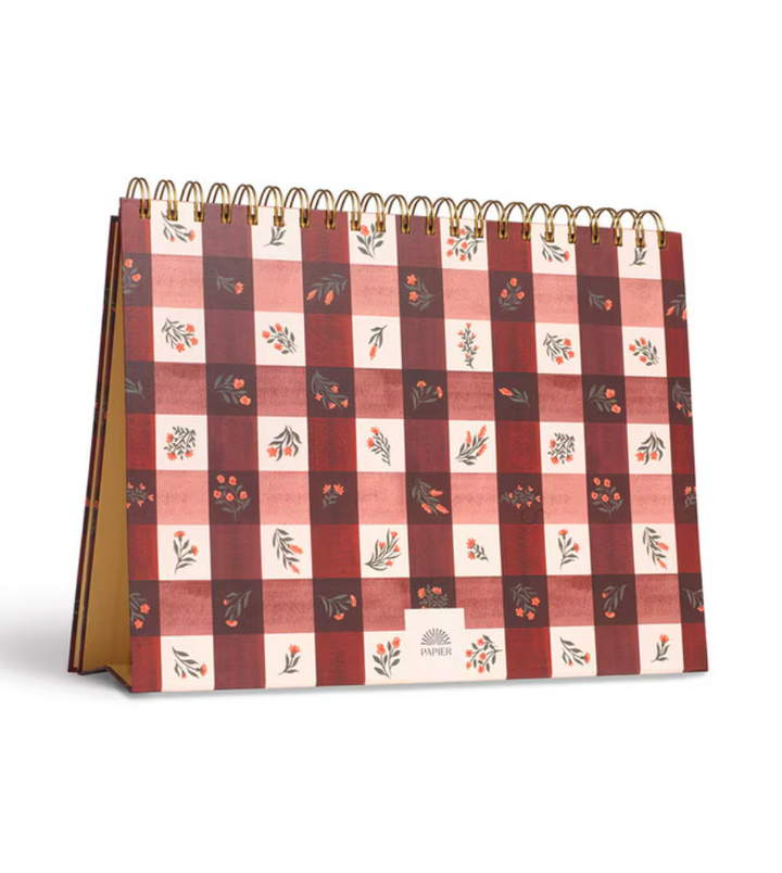 Papier Monthly Desk Pad - Floral Gingham