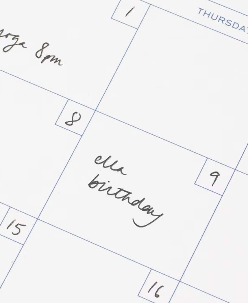 Papier Monthly Desk Pad - Floral Gingham