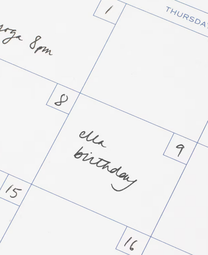 Papier Monthly Desk Pad - Floral Gingham