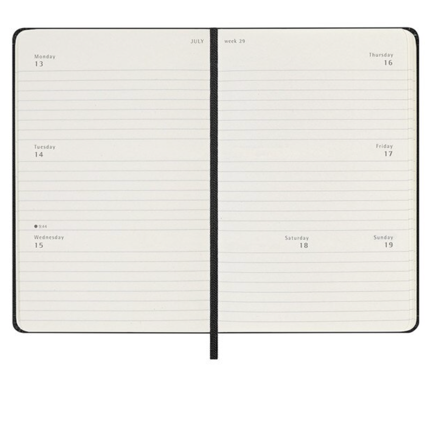 Moleskine 2026 Weekly, Pocket, Horizontal, Hard Cover Diary - Black