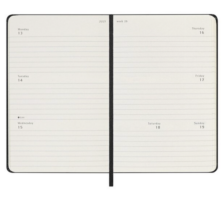 Moleskine 2026 Weekly, Pocket, Horizontal, Hard Cover Diary - Black