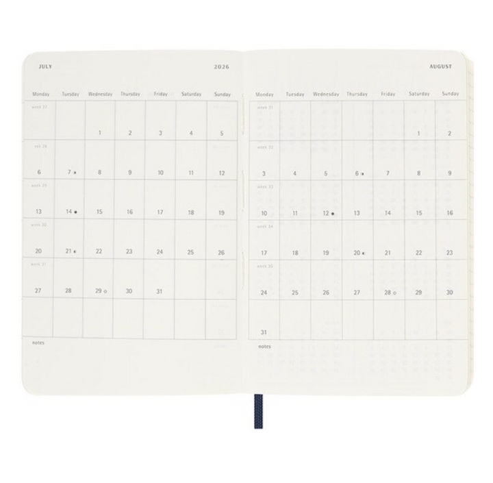 Moleskine 2026 Weekly, Pocket, Soft Cover Diary - Sapphire Blue