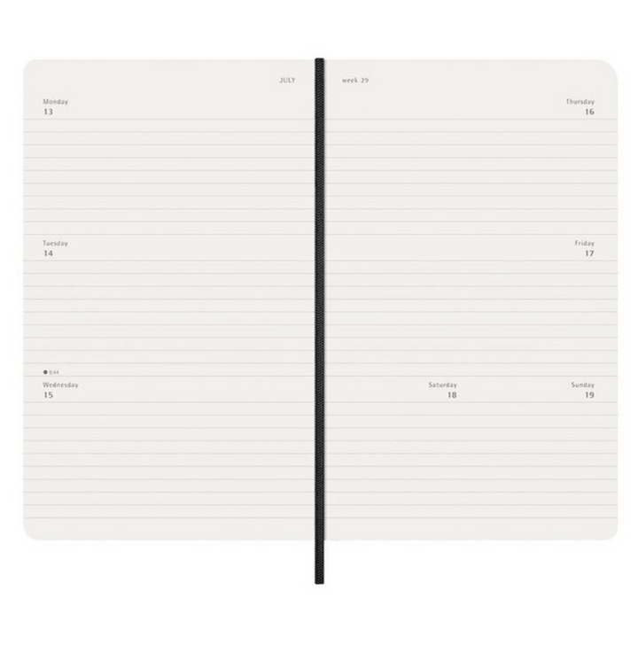 Moleskine 2026 Weekly, Large, Horizontal Soft Cover Diary - Black
