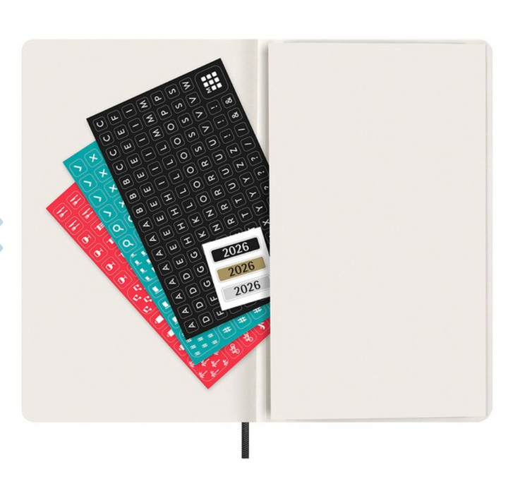 Moleskine 2026 Weekly, Large, Horizontal Soft Cover Diary - Black
