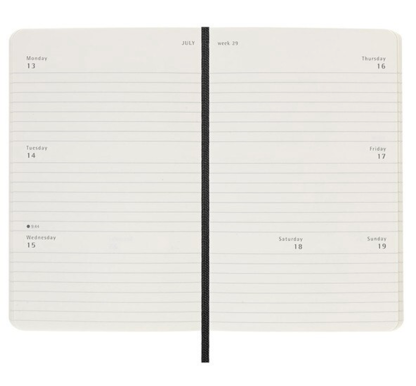 Moleskine 2026 Weekly, Pocket, Horizontal Soft Cover Diary - Black