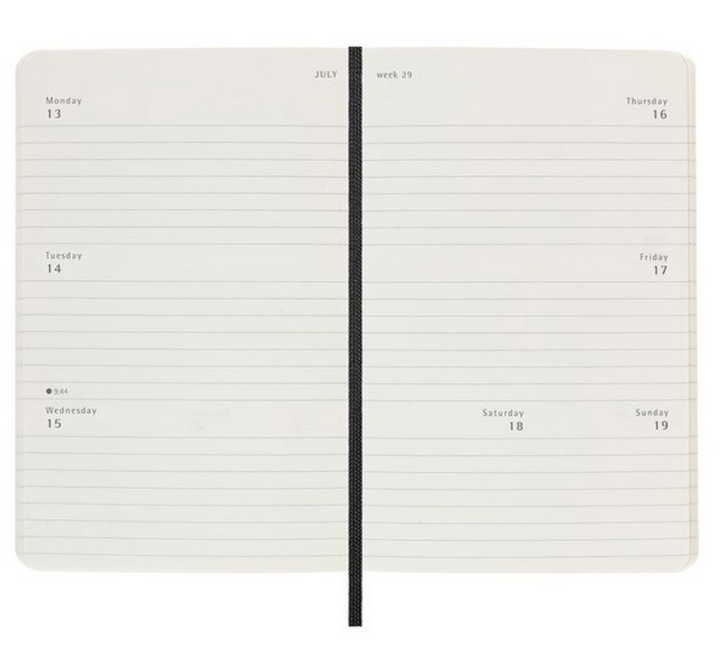 Moleskine 2026 Weekly, Pocket, Horizontal Soft Cover Diary - Black