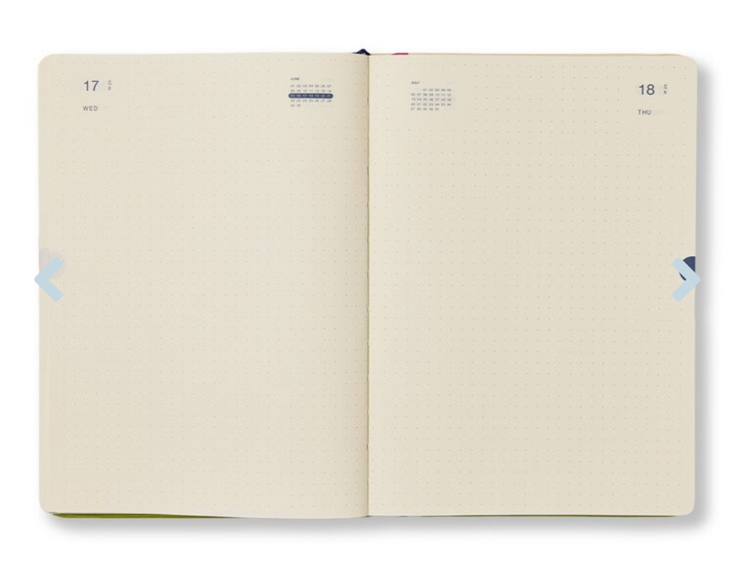 Any Day Now 2026 A5, Daily Freestyler Diary , Dot Grid - Navy & Plum