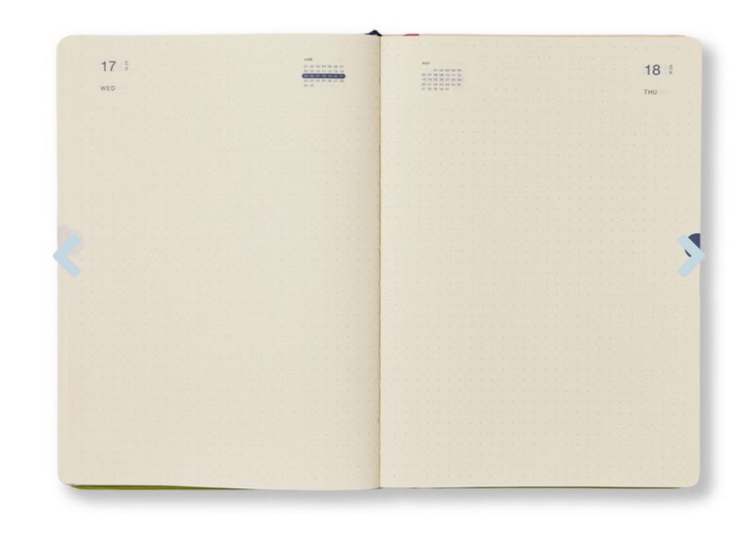 Any Day Now 2026 A5, Daily Freestyler Diary , Dot Grid - Green Glow
