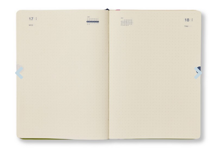 Any Day Now 2026 A5, Daily Freestyler Diary , Dot Grid - Green Glow