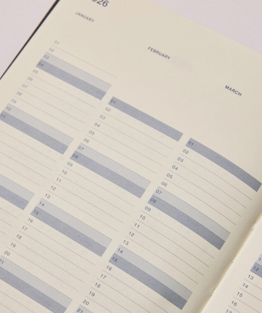 Any Day Now 2026 A5, Daily Freestyler Diary , Dot Grid - Green Glow