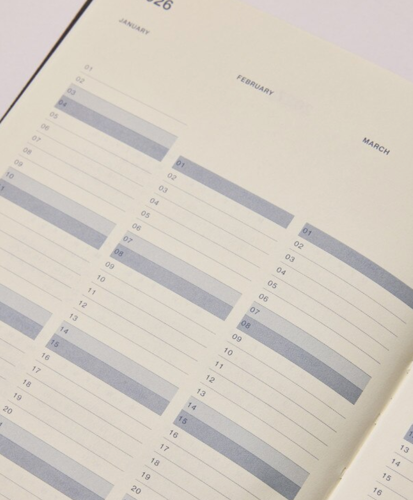 Any Day Now 2026 A5, Daily Freestyler Diary , Ruled - Purple & Orchid