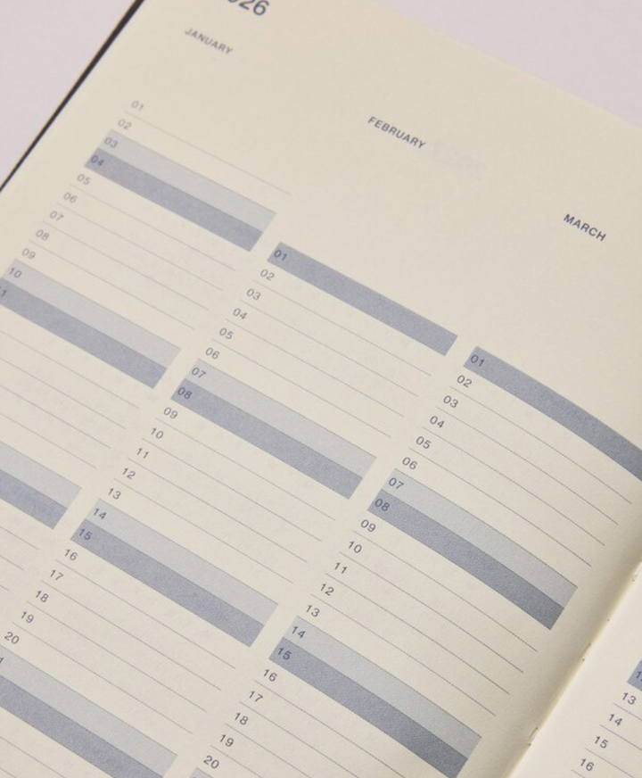 Any Day Now 2026 A5, Daily Freestyler Diary , Ruled - Purple & Orchid