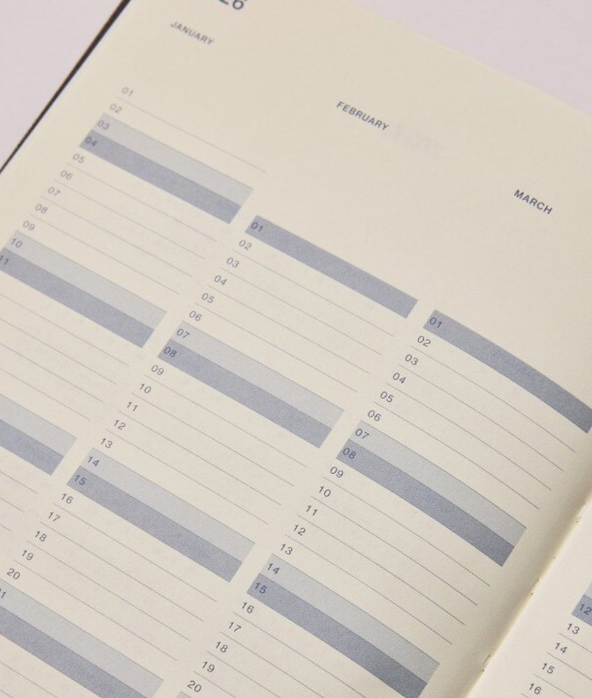 Any Day Now 2026 A5, Weekly Scheduler Diary - Tangerine & Plum