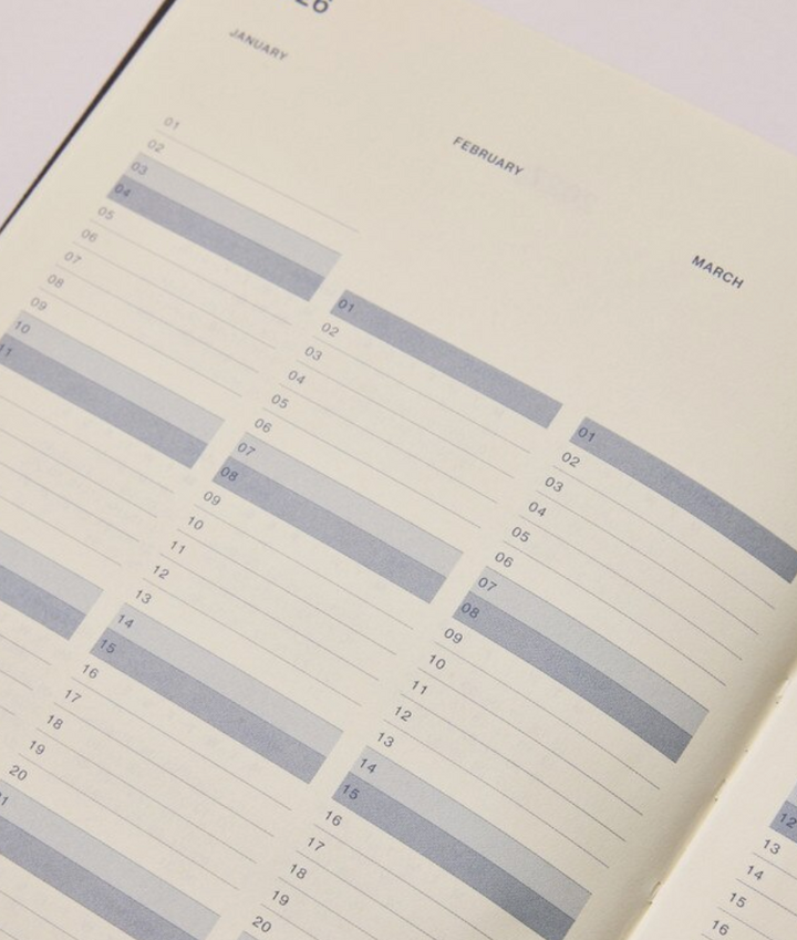 Any Day Now 2026 A5, Weekly Scheduler Diary - Tangerine & Plum