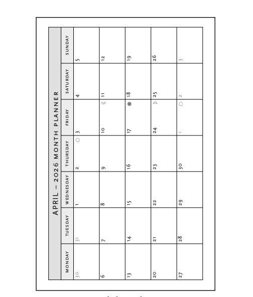 2026 Foiled, Midi, Horizontal, Flexi Weekly Diary