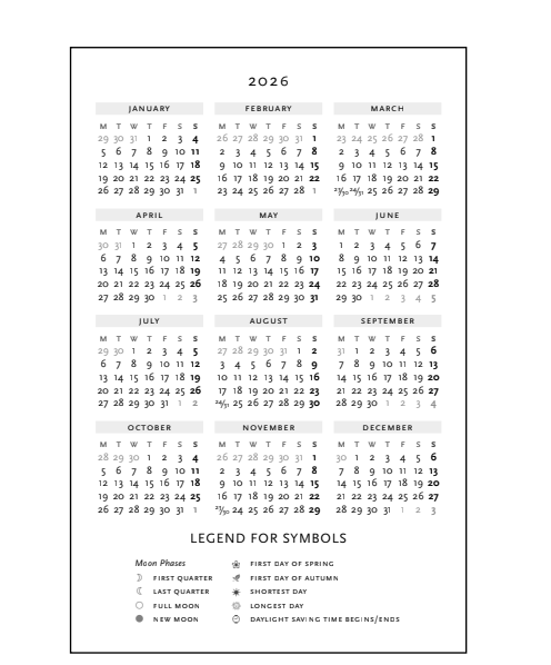 2026 Foiled, Midi, Horizontal, Flexi Weekly Diary