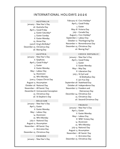 2026 Foiled, Midi, Horizontal, Flexi Weekly Diary