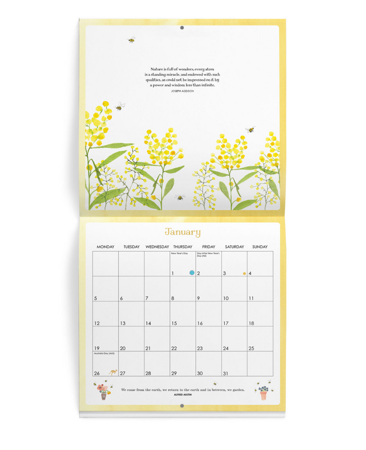 2026 Affirmations Bee Wall Calendar