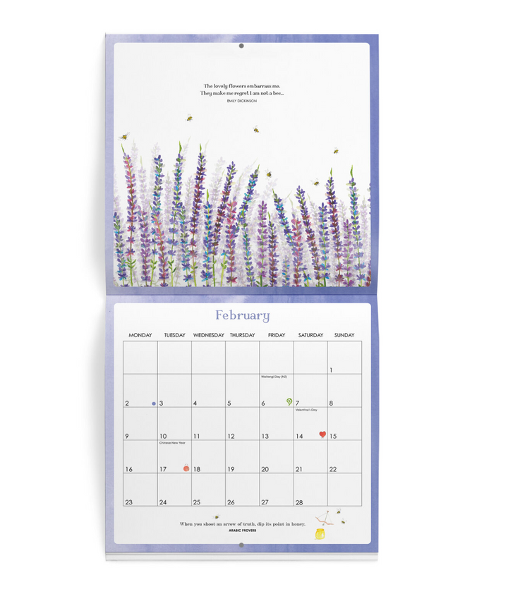 2026 Affirmations Bee Wall Calendar