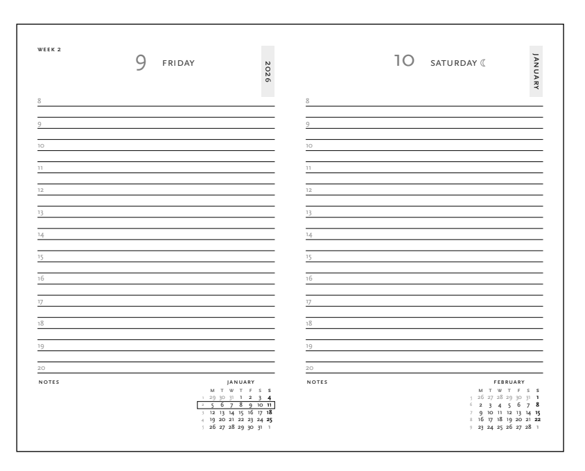 2026 Porto, Midi, Day-at-a-Time, Hardcover Diary
