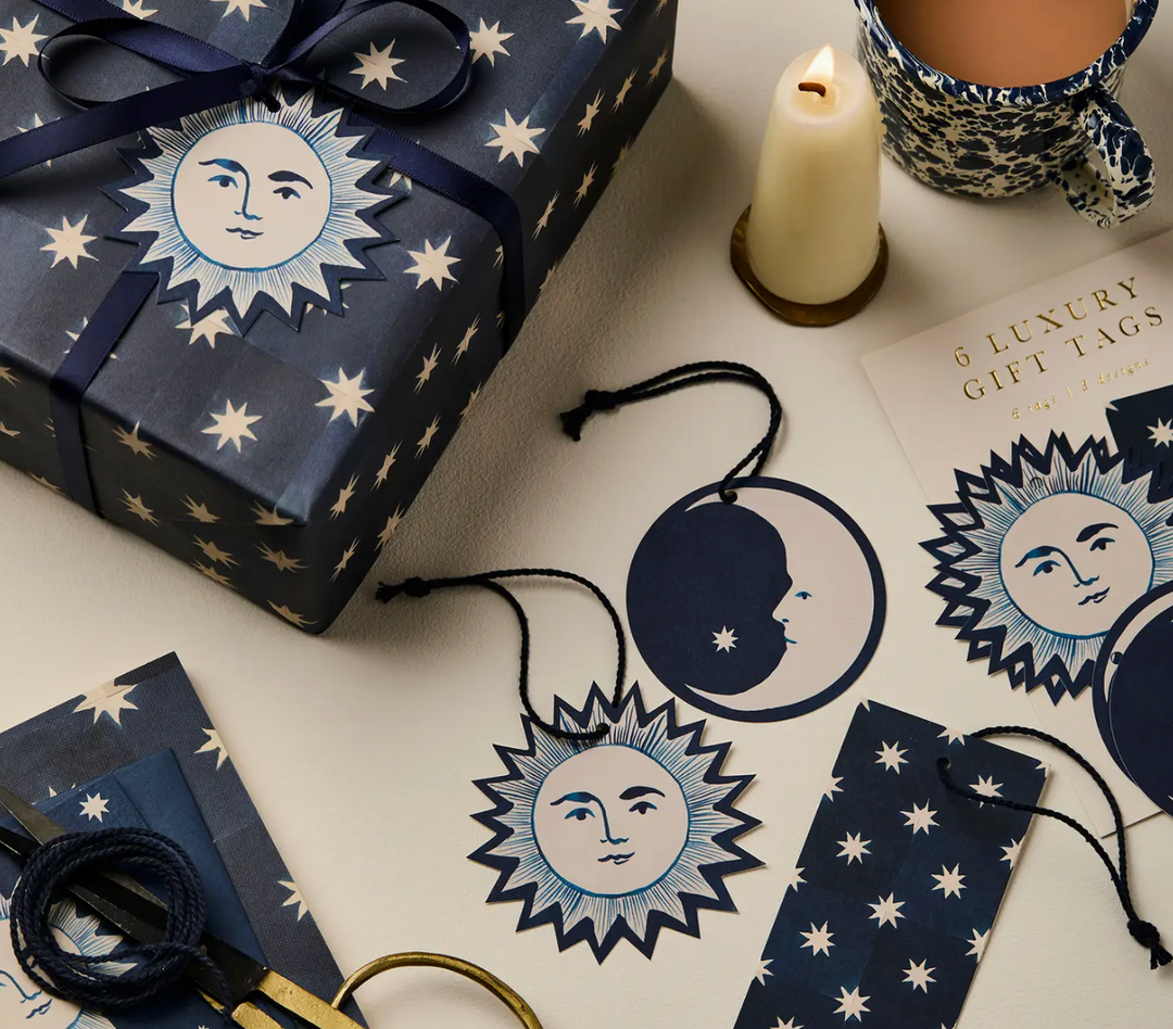 Wanderlust Paper Co Set of 6 Gift Tags - Moon and Sun