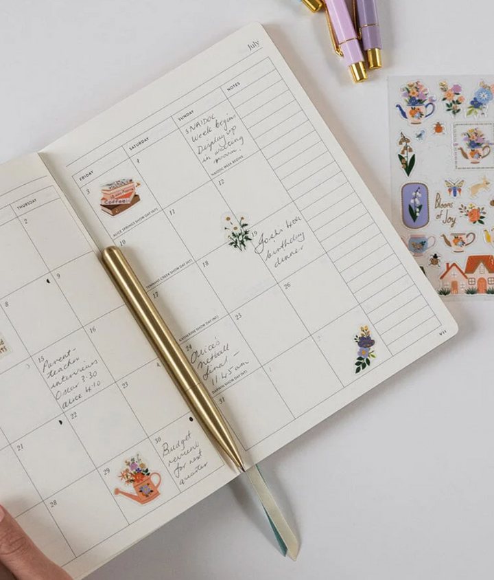Bespoke 2026 Weekly Planner Notebook - Ivory Garden