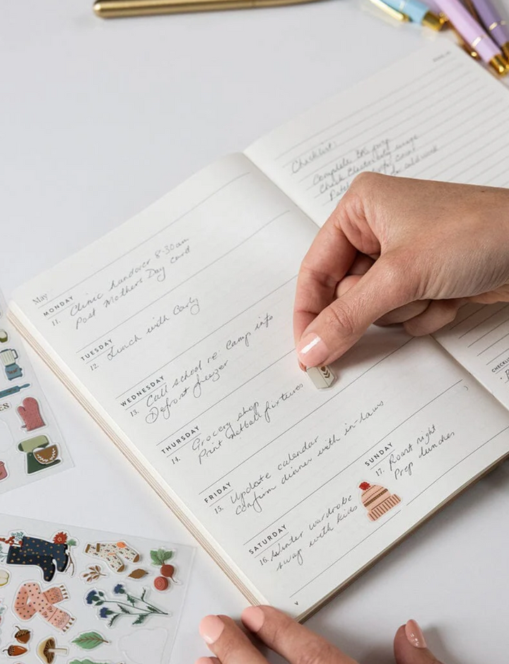 Bespoke 2026 Weekly Planner Notebook - Ivory Garden
