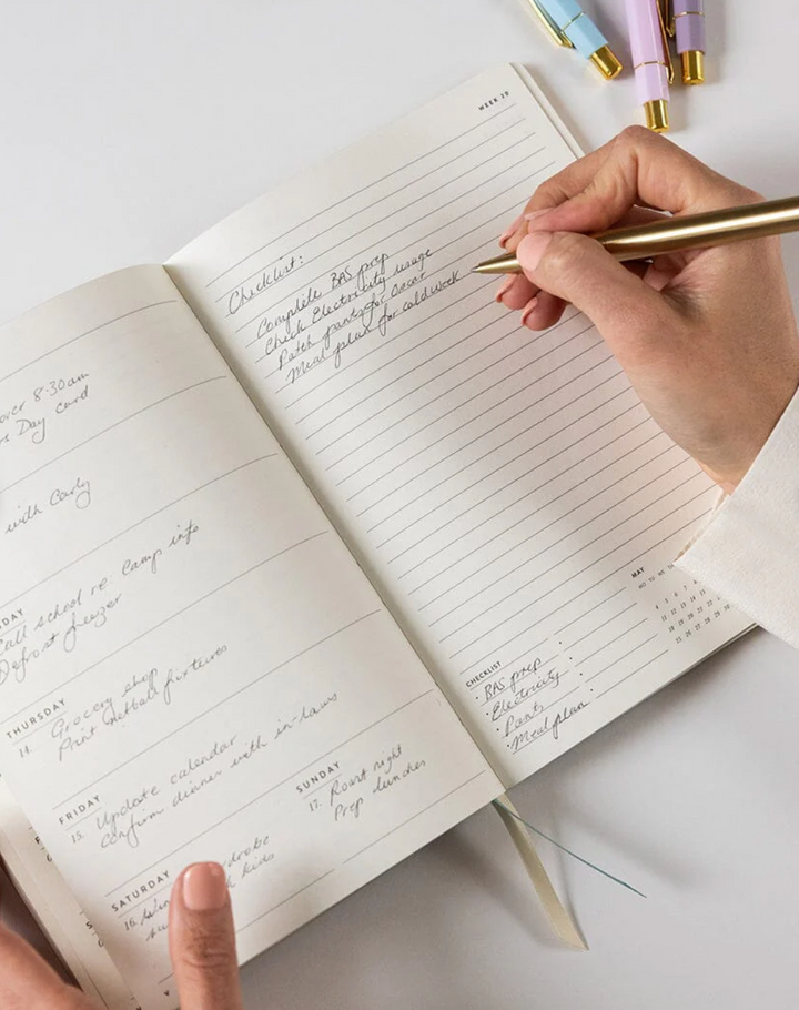 Bespoke 2026 Weekly Planner Notebook - Ivory Garden