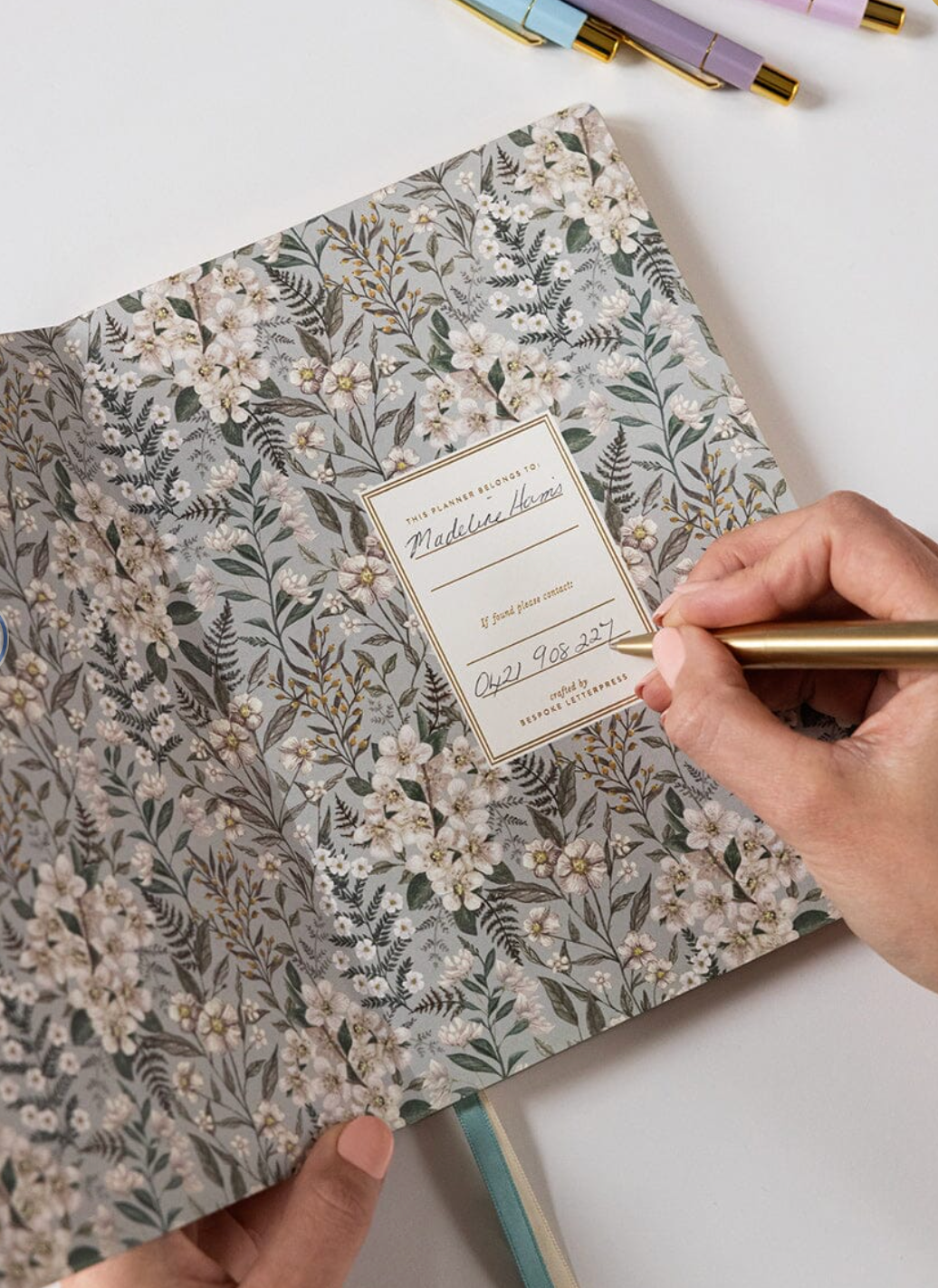 Bespoke 2026 Weekly Planner Notebook - Ivory Garden