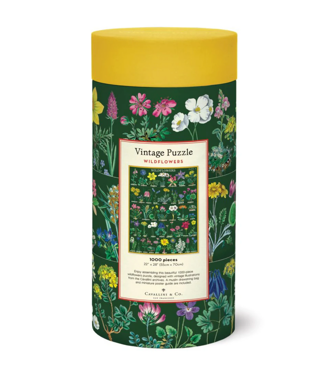 Cavallini & Co. 1000 Piece Puzzle - Wildflowers 2