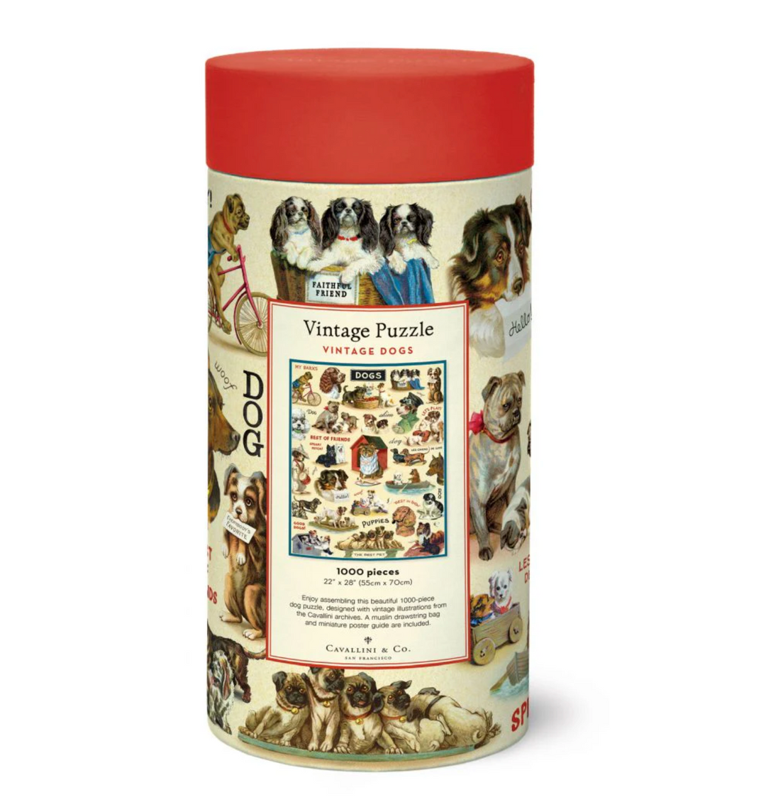 Cavallini & Co. 1000 Piece Puzzle - Vintage Dogs