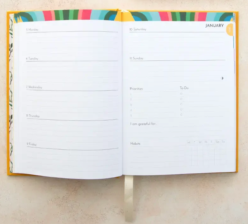 Earth Greetings 2026 Diary - Wattle