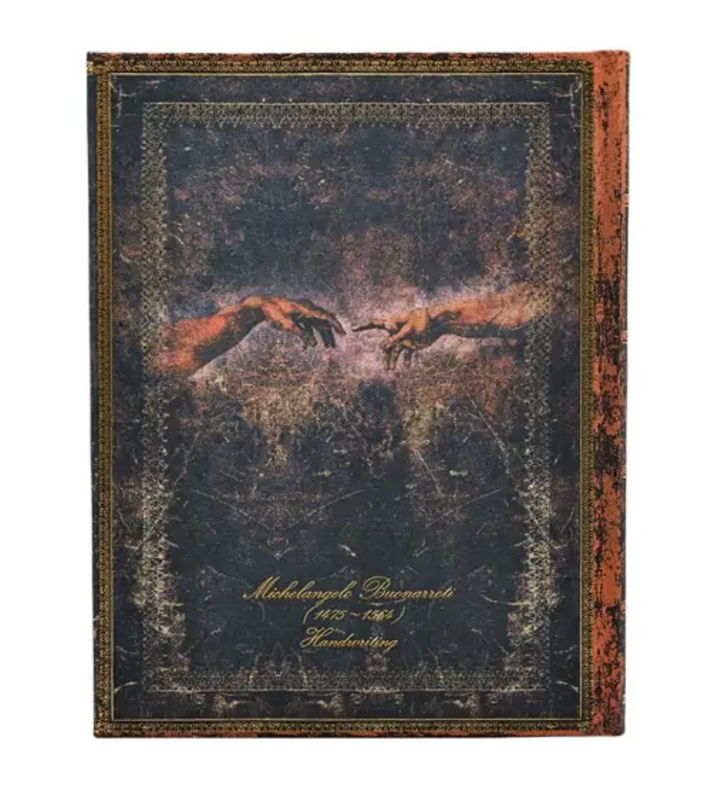 2026 Michelangelo, Handwriting, Midi, Horizontal, Hardcover Weely Diary