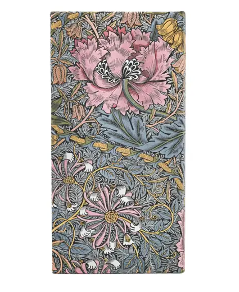 2026 Morris Pink Honeysuckle, Slim, Horizontal, Hardcover Week Planner 2026