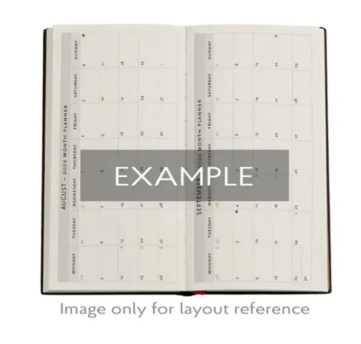 2026 Morris Pink Honeysuckle, Slim, Horizontal, Hardcover Week Planner 2026