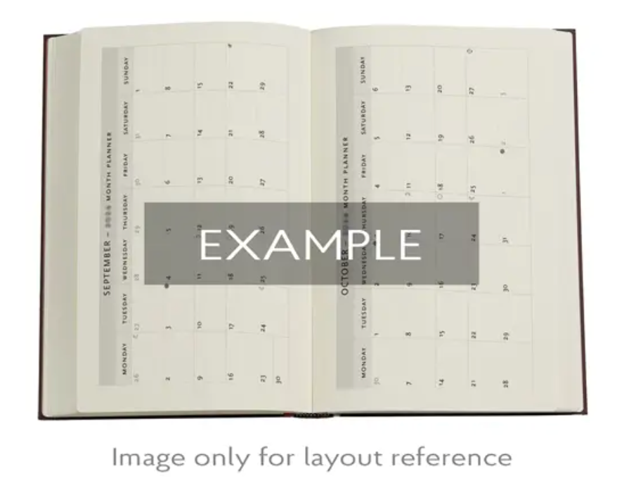 2026 Anemone, Midi, Horizontal, Hardcover Weekly Diary