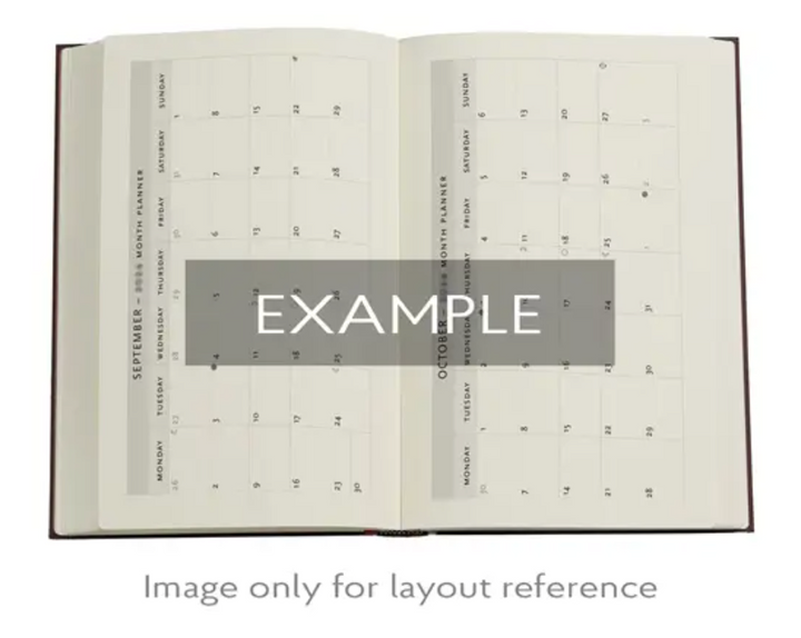 2026 Anemone, Midi, Horizontal, Hardcover Weekly Diary